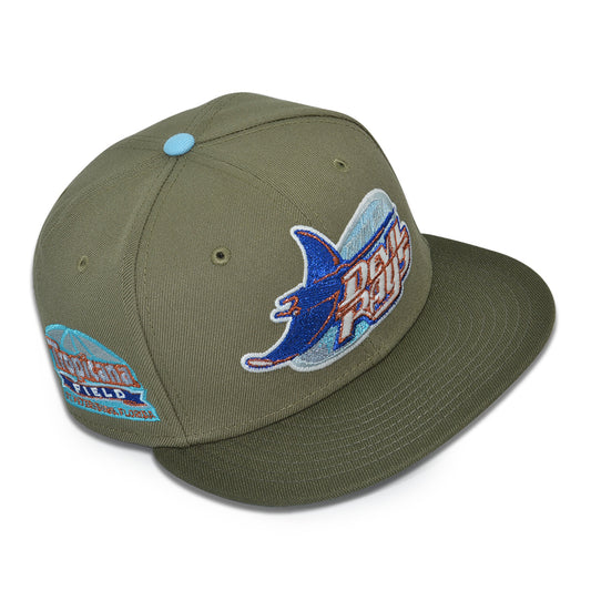 Tampa Devil Rays "MONEY BAY" Exclusive New Era 59Fifty Fitted Hat - Green Bark/New Olive