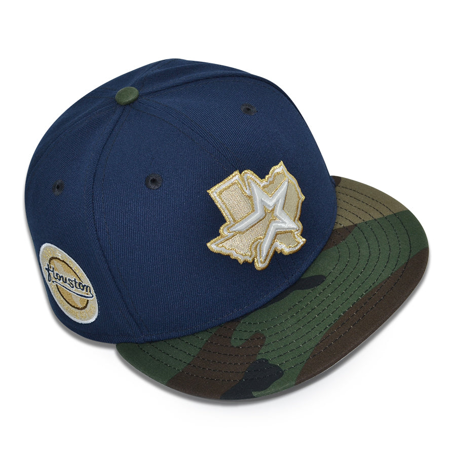 Houston Astros "MIDNIGHT NAVY" Exclusive New Era 59Fifty Fitted Hat - Oceanside /Woodland Camo