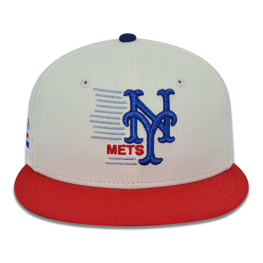 New York Mets "MONEY BAGS" Exclusive New Era 59Fifty Fitted Hat - Chrome/Front Door Red