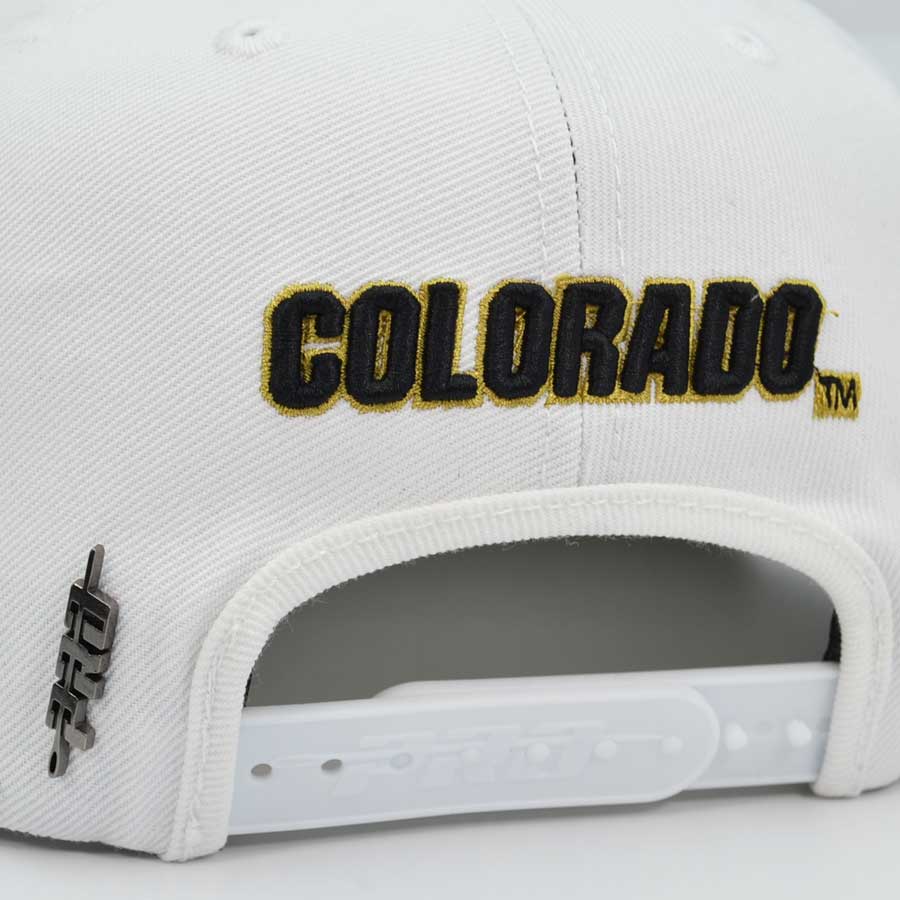 Colorado Buffaloes Pro Standard ROUGH RIDER Snapback NCAA Hat- White