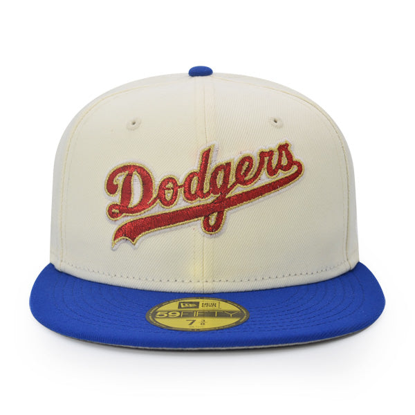 Los Angeles Dodgers 60th ANNIVERSARY Exclusive New Era 59Fifty Fitted Hat –Chrome/Royal