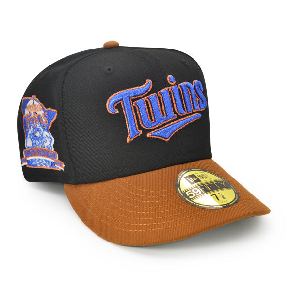 Minnesota Twins 40th SEASON Exclusive New Era 59Fifty Fitted Hat - Black/Peanut