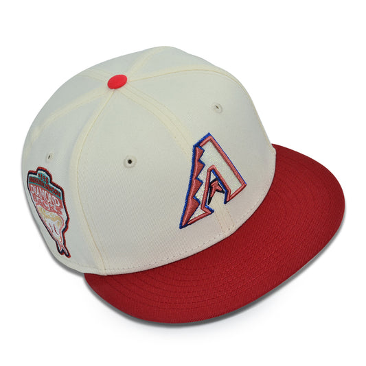 Arizona Diamondbacks "AKAZA" Exclusive New Era 59Fifty Fitted Hat - Chrome/Scarlet