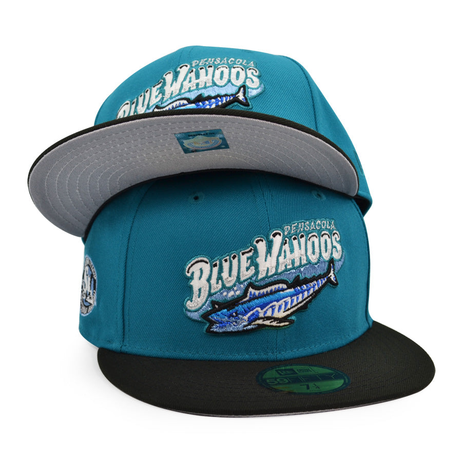 Pensacola Blue Wahoos Southern League Exclusive New Era 59Fifty Fitted Hat - Title Wave/Black