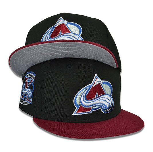Colorado Avalanche "ICED OUT" Exclusive New Era 59Fifty Fitted Hat - Black/Cardinal