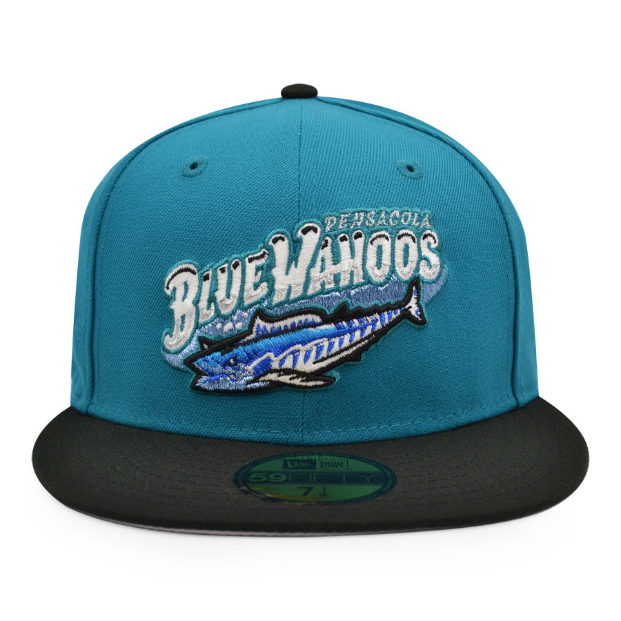 Pensacola Blue Wahoos Southern League Exclusive New Era 59Fifty Fitted Hat - Title Wave/Black