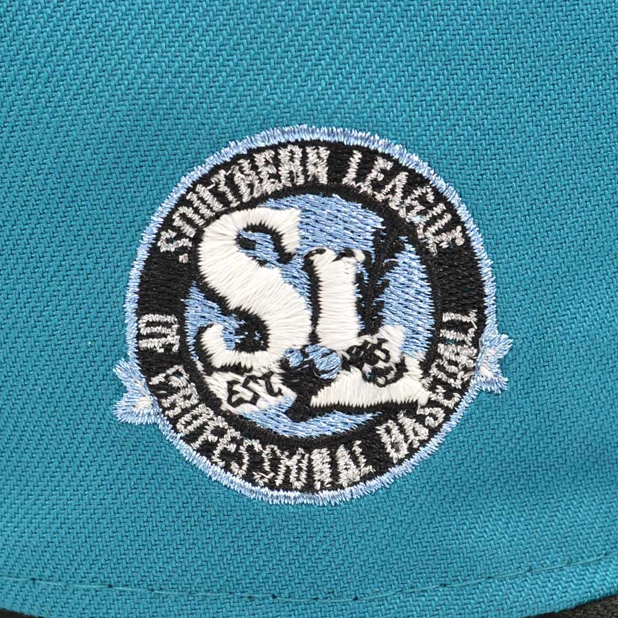 Pensacola Blue Wahoos Southern League Exclusive New Era 59Fifty Fitted Hat - Title Wave/Black