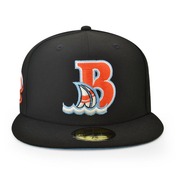Bowie BaySox  Exclusive New Era 59Fifty Fitted Hat - Black/Sky UV