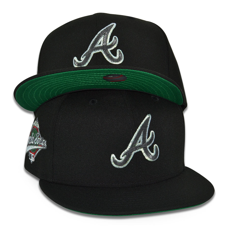 Atlanta Braves "THE DOUBLE UP" Exclusive New Era 59Fifty Fitted Hat - Black
