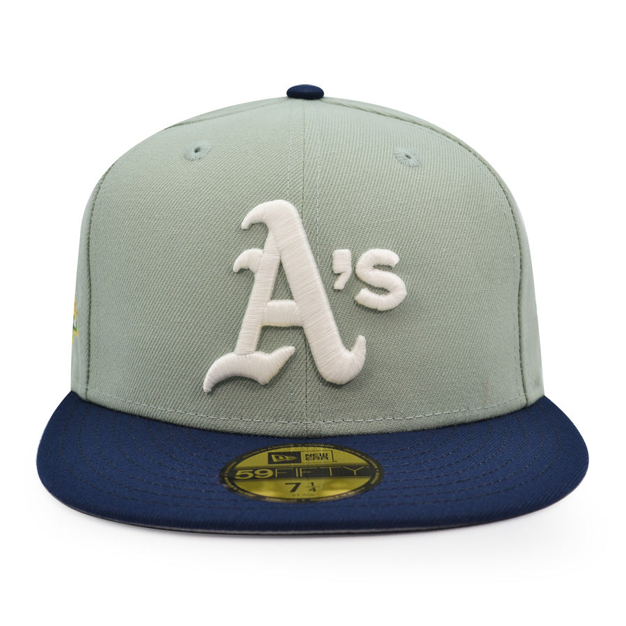 Oakland Athletics 1989 World Series BATTLE of the BAY Exclusive New Era 59Fifty Fitted Hat - Everest/Navy