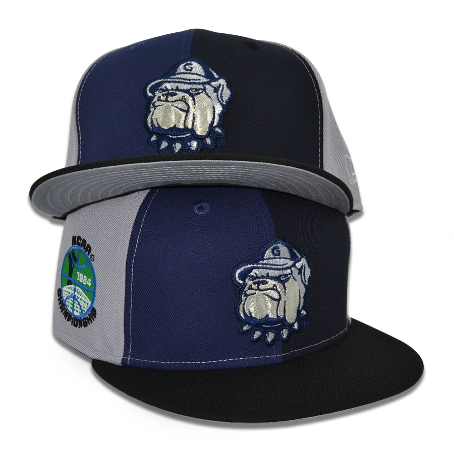 Georgetown Hoyas "THE DOG IN ME" Pinwheel Exclusive New Era 59Fifty Fitted Hat - Navy/Black/Gray