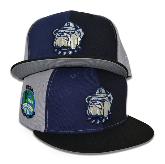 Georgetown Hoyas "THE DOG IN ME" Pinwheel Exclusive New Era 59Fifty Fitted Hat - Navy/Black/Gray