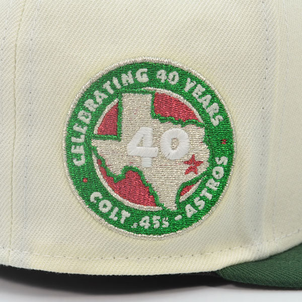 Houston Colt 45's 40th Anniversary EXCLUSIVE New Era 59Fifty Fitted Hat- Chrome/Green