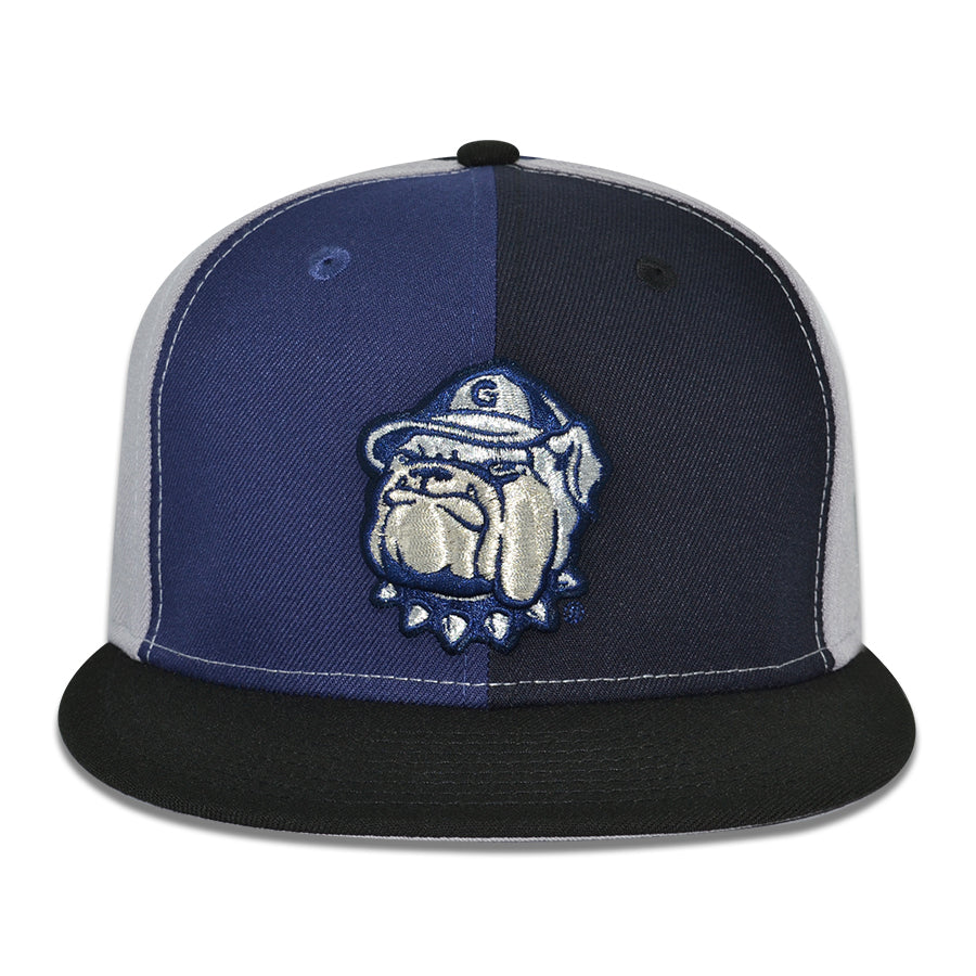 Georgetown Hoyas "THE DOG IN ME" Pinwheel Exclusive New Era 59Fifty Fitted Hat - Navy/Black/Gray
