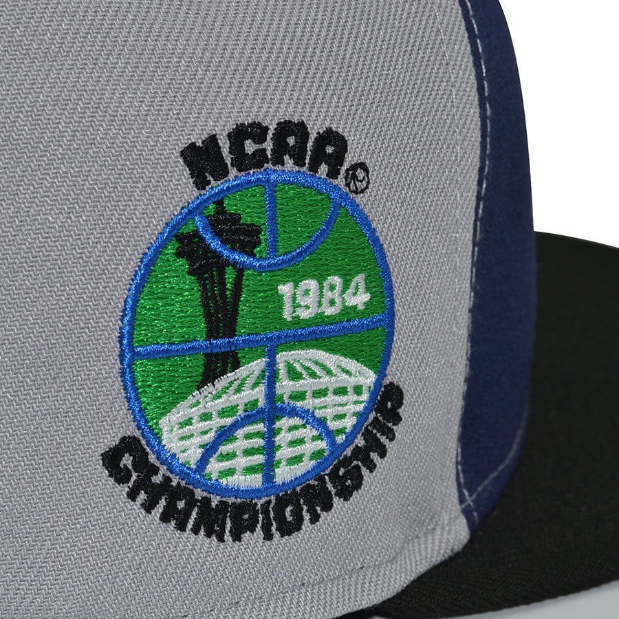 Georgetown Hoyas "THE DOG IN ME" Pinwheel Exclusive New Era 59Fifty Fitted Hat - Navy/Black/Gray