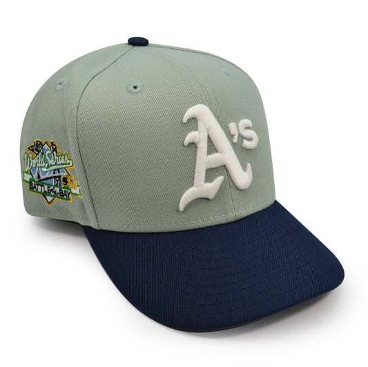 Oakland Athletics 1989 World Series BATTLE of the BAY Exclusive New Era 59Fifty Fitted Hat - Everest/Navy
