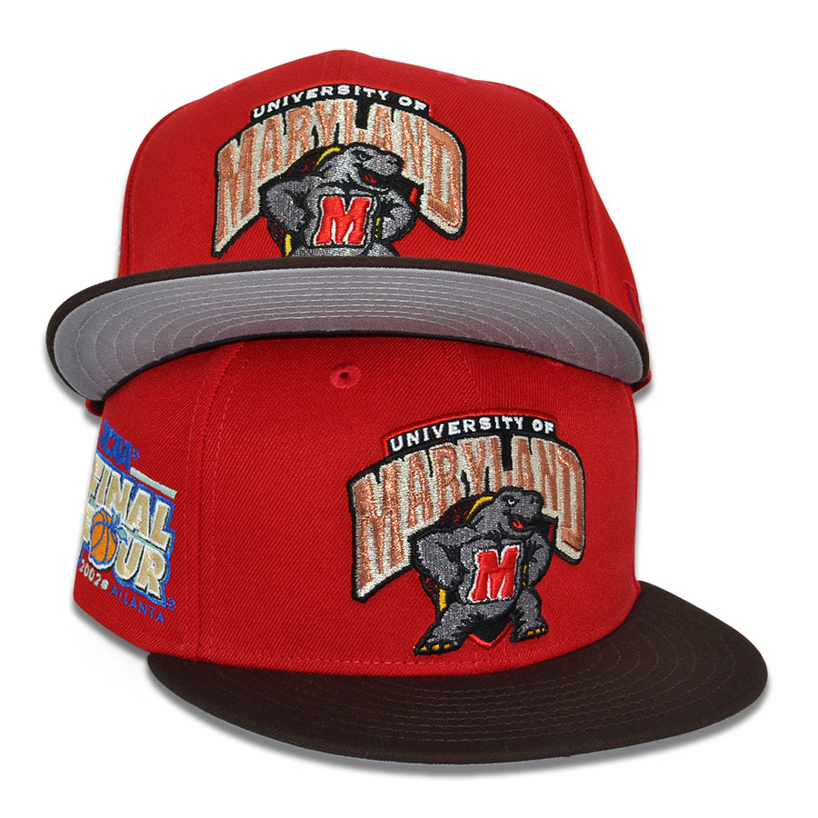 Maryland Terrapins "FEAR THE SHELL" Exclusive New Era 59Fifty Fitted Hat - Scarlet/Walnut