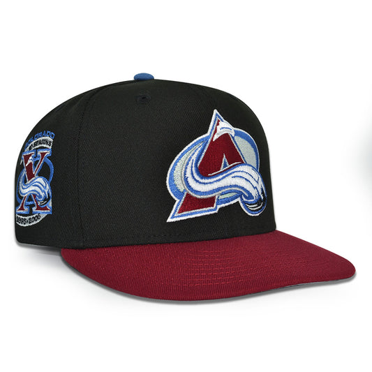 Colorado Avalanche "ICED OUT" Exclusive New Era 59Fifty Fitted Hat - Black/Cardinal