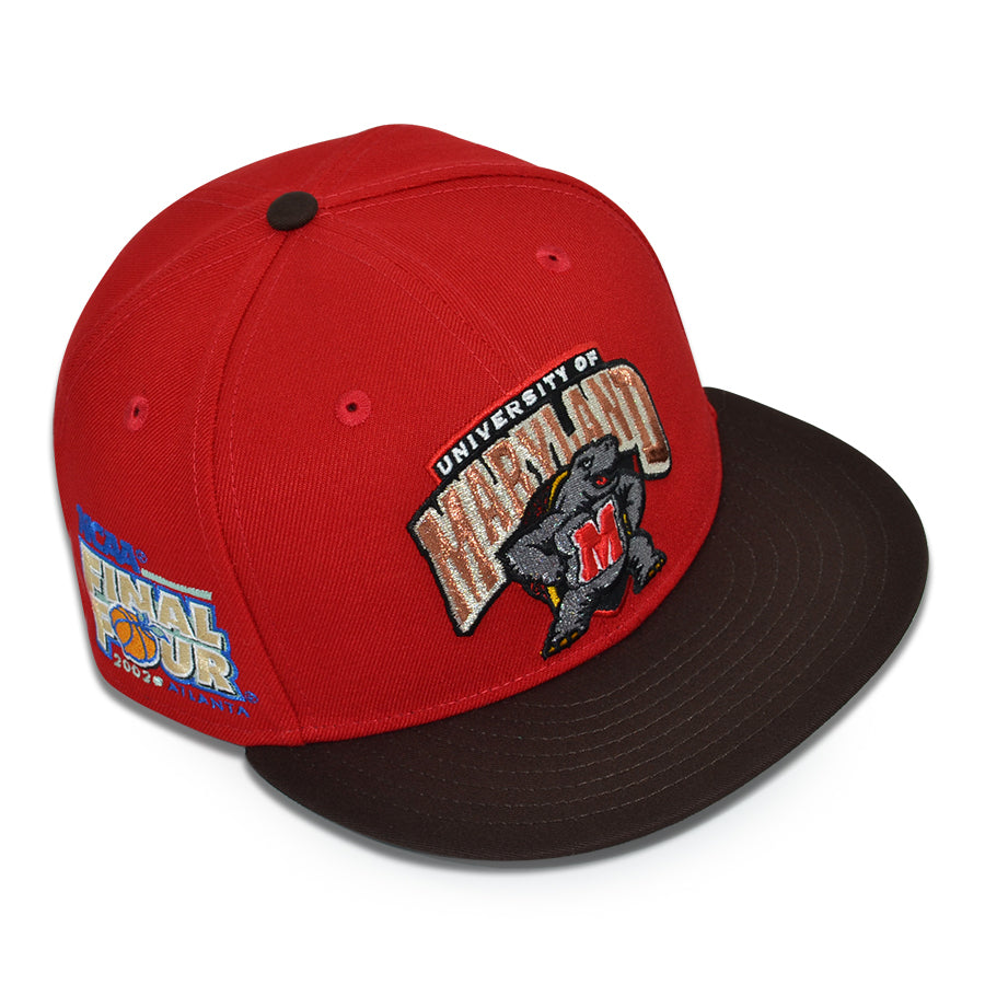 Maryland Terrapins "FEAR THE SHELL" Exclusive New Era 59Fifty Fitted Hat - Scarlet/Walnut