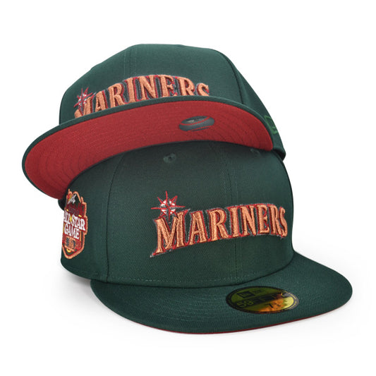 Seattle Mariners 2023 ASG Exclusive New Era 59Fifty Fitted Hat - Dark Green/Brick UV