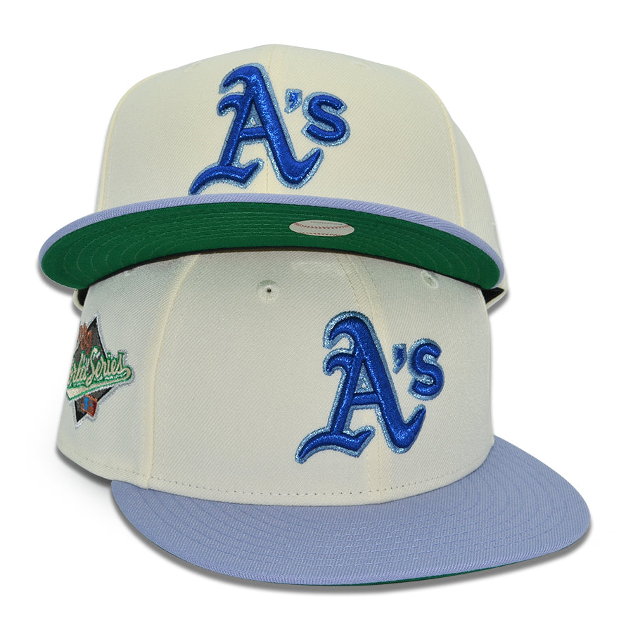 Oakland Athletics "RECONNECT" Exclusive New Era 59Fifty Fitted Hat - Chrome/Lavender