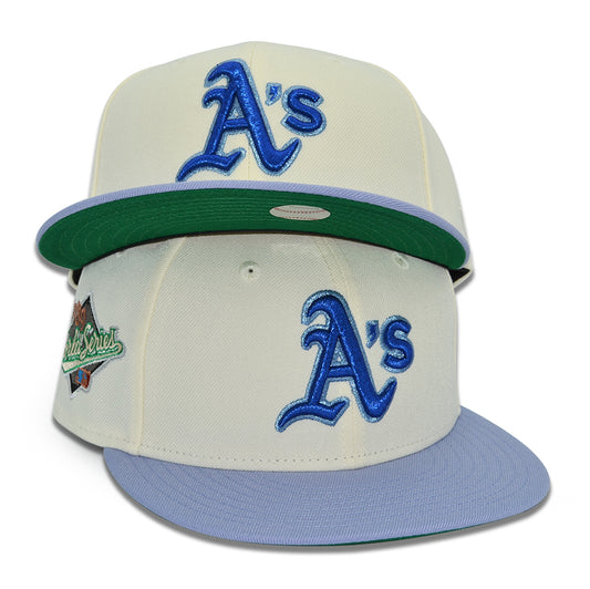 Oakland Athletics "RECONNECT" Exclusive New Era 59Fifty Fitted Hat - Chrome/Lavender