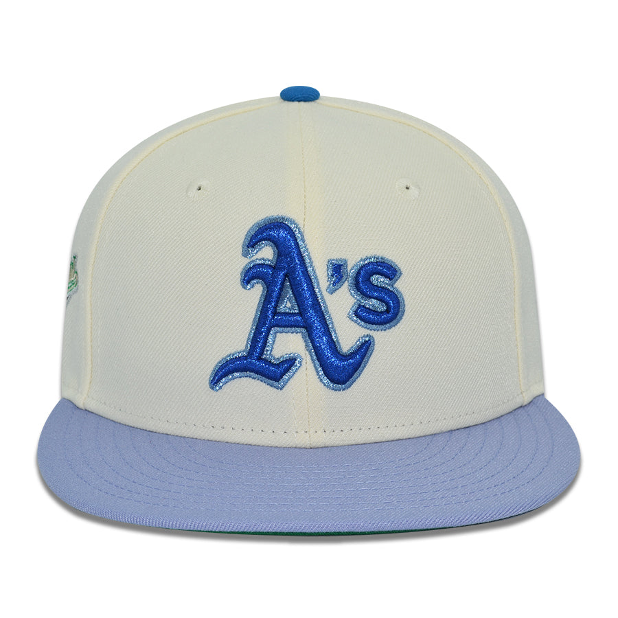 Oakland Athletics "RECONNECT" Exclusive New Era 59Fifty Fitted Hat - Chrome/Lavender