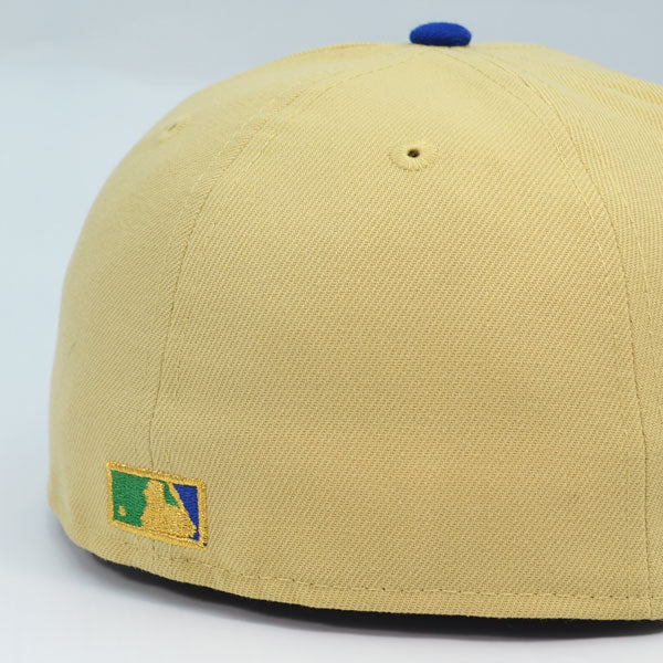 Texas Rangers 50th ANNIVERSARY Exclusive New Era 59Fifty Fitted Hat - Vegas Gold/Bot Green