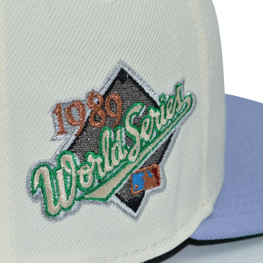 Oakland Athletics "RECONNECT" Exclusive New Era 59Fifty Fitted Hat - Chrome/Lavender