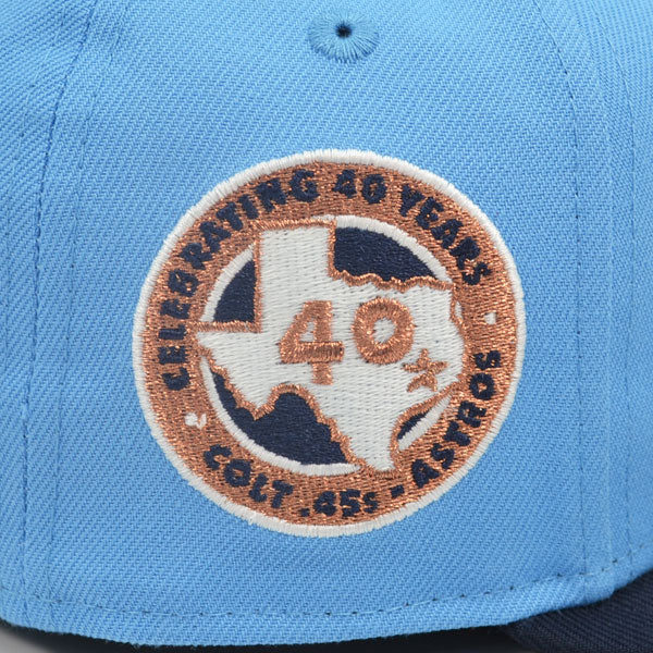 Houston Astros 40 YEARS Exclusive New Era 59Fifty Fitted Hat - Radiant Blue/Navy