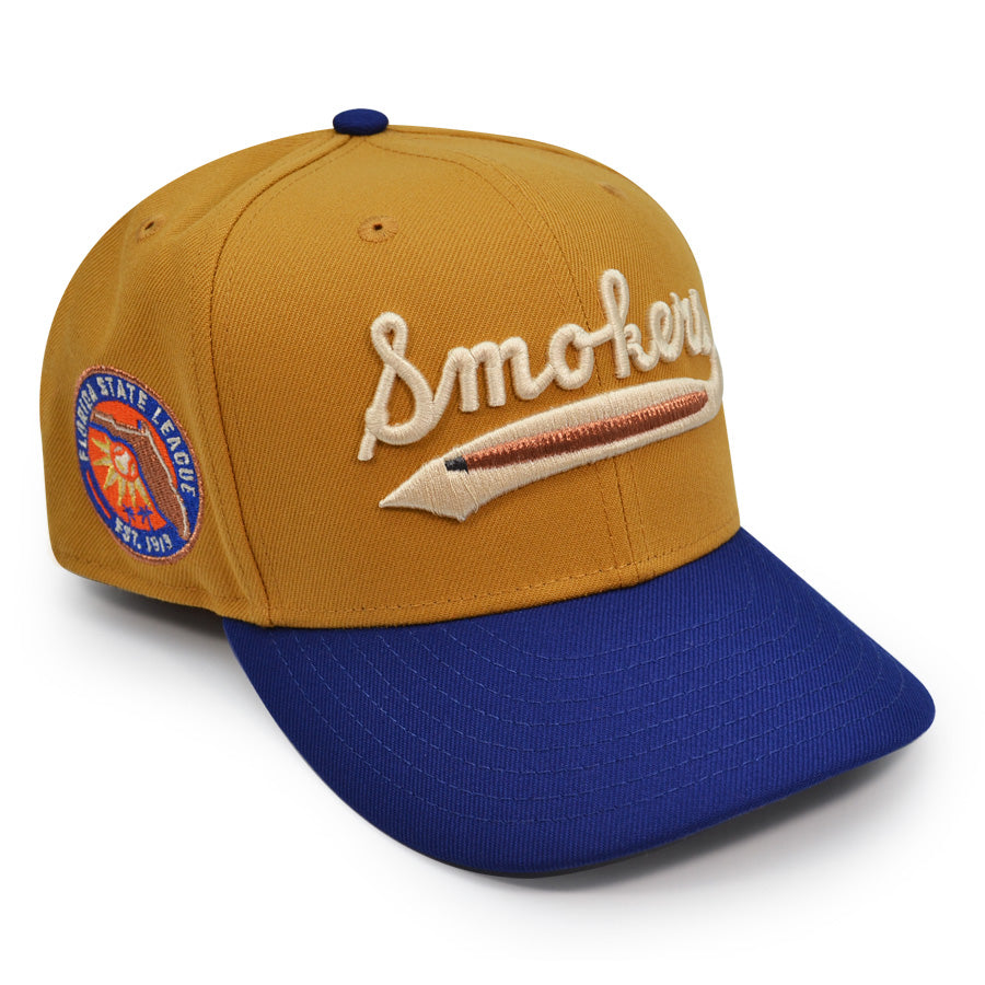 Tampa Smokers Florida State League Exclusive New Era 59Fifty Fitted Hat - Panama/Dark Royal