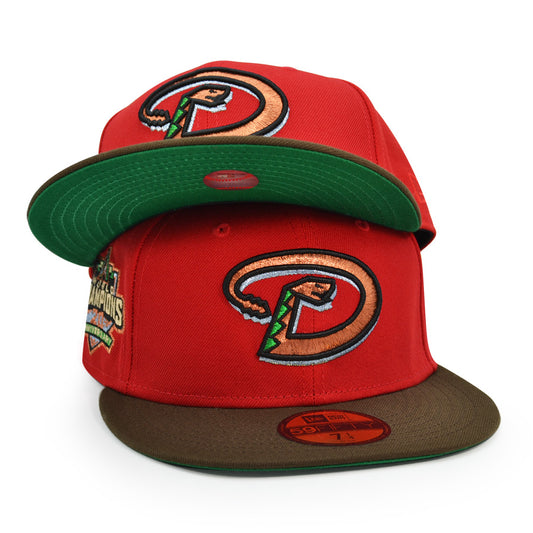 Arizona Diamondbacks 20th Anniversary Exclusive New Era 59Fifty Fitted Hat -Scarlet/Walnut