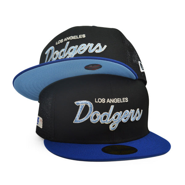 Los Angeles Dodgers SIDE BATTY Mesh Exclusive New Era 59Fifty Fitted Hat - Black/Royal