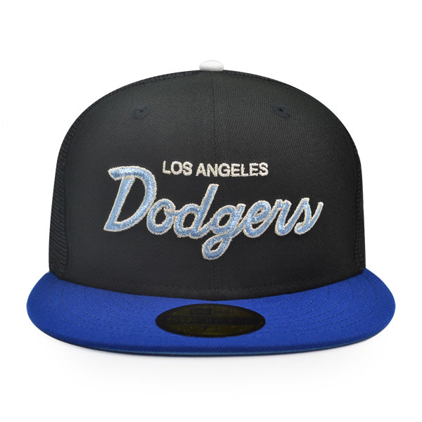 Los Angeles Dodgers SIDE BATTY Mesh Exclusive New Era 59Fifty Fitted Hat - Black/Royal