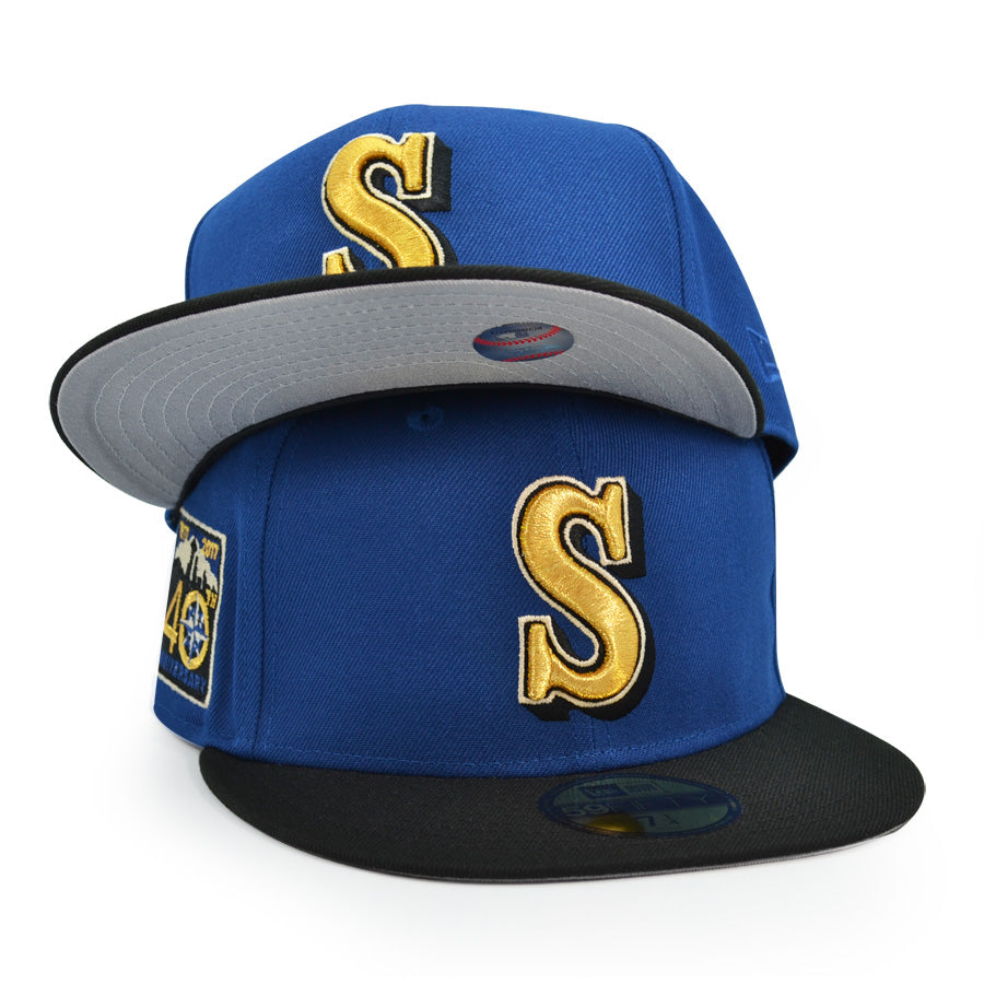 Seattle Mariners 40th Anniversary Exclusive New Era 59Fifty Fitted Hat -Songbird/Black