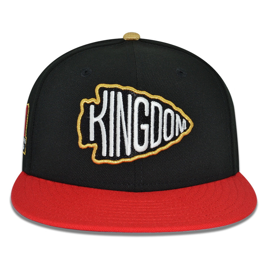 Kansas City Chiefs "CAPTAIN KINGDOM" Exclusive New Era 59Fifty Fitted Hat - Black/FDRed