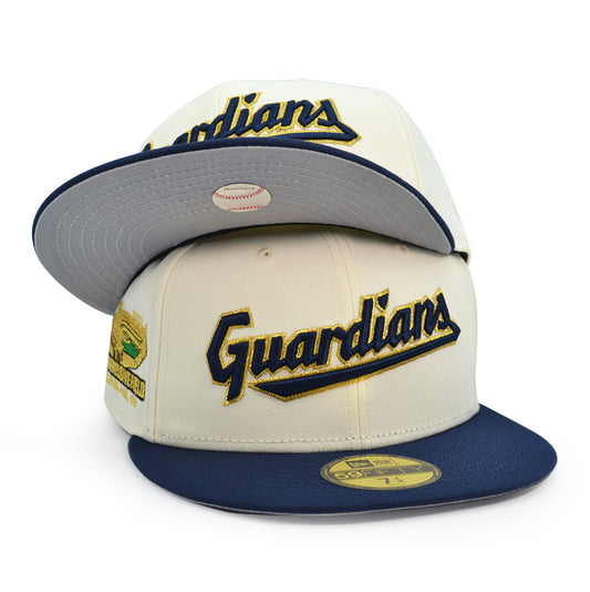 Cleveland Guardians Progressive Field Exclusive New Era 59Fifty Fitted Hat -Chrome/Navy