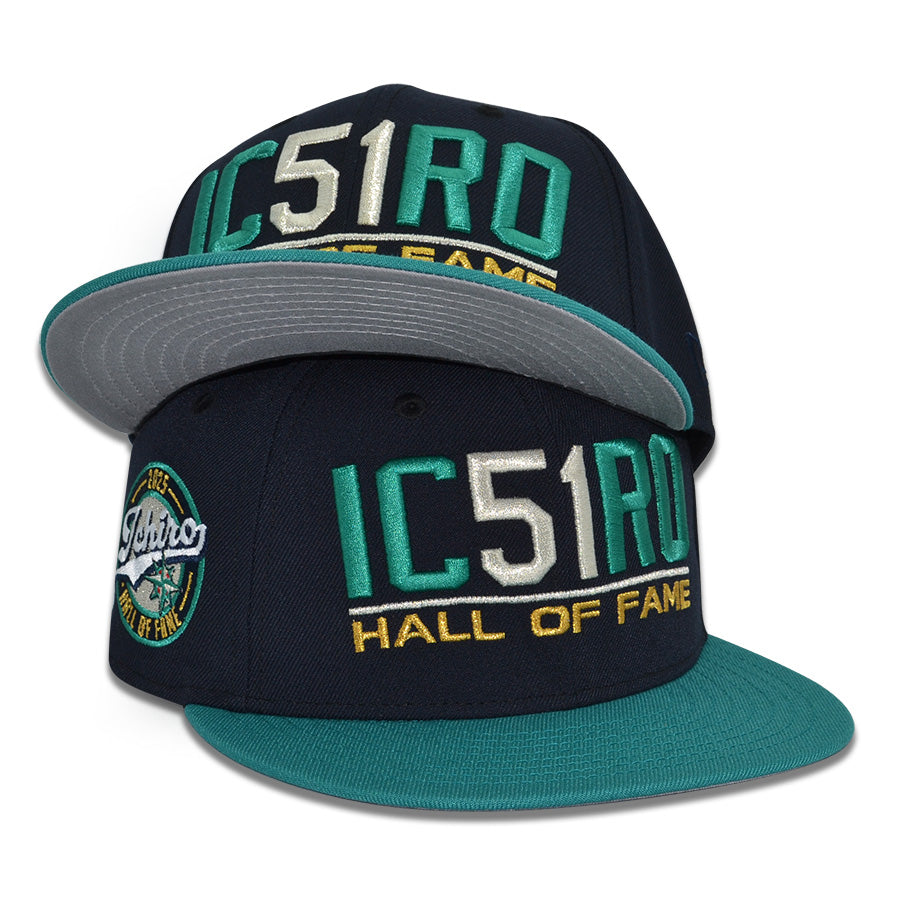 Seattle Mariners "THE WIZARD" Exclusive New Era 59Fifty Fitted Hat - Navy/Northwest Green