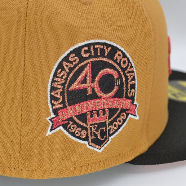 Kansas City Royal 40th ANNIVERSARY Exclusive New Era 59Fifty Fitted Hat - Tan/Black