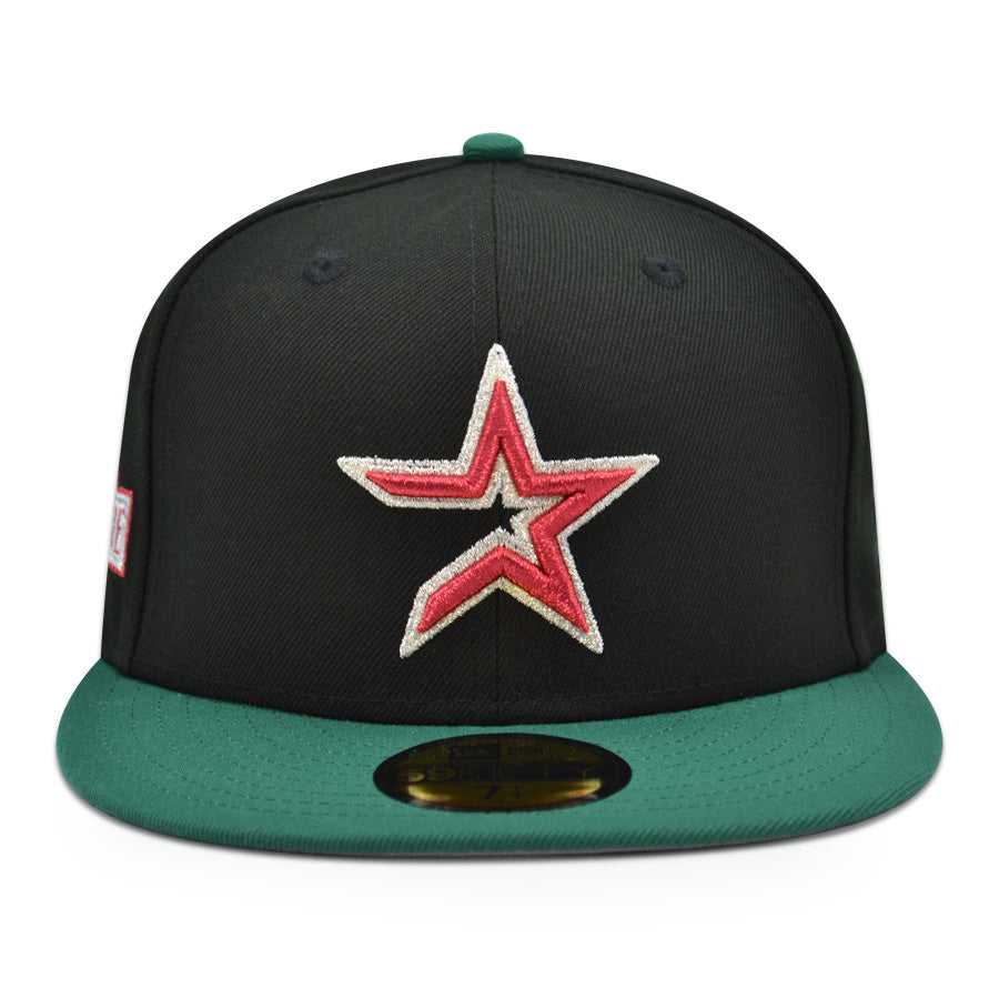 Houston Astros "04 CHAMPIONSHIP BELT" Exclusive New Era 59Fifty Fitted Hat - Black/Emerald