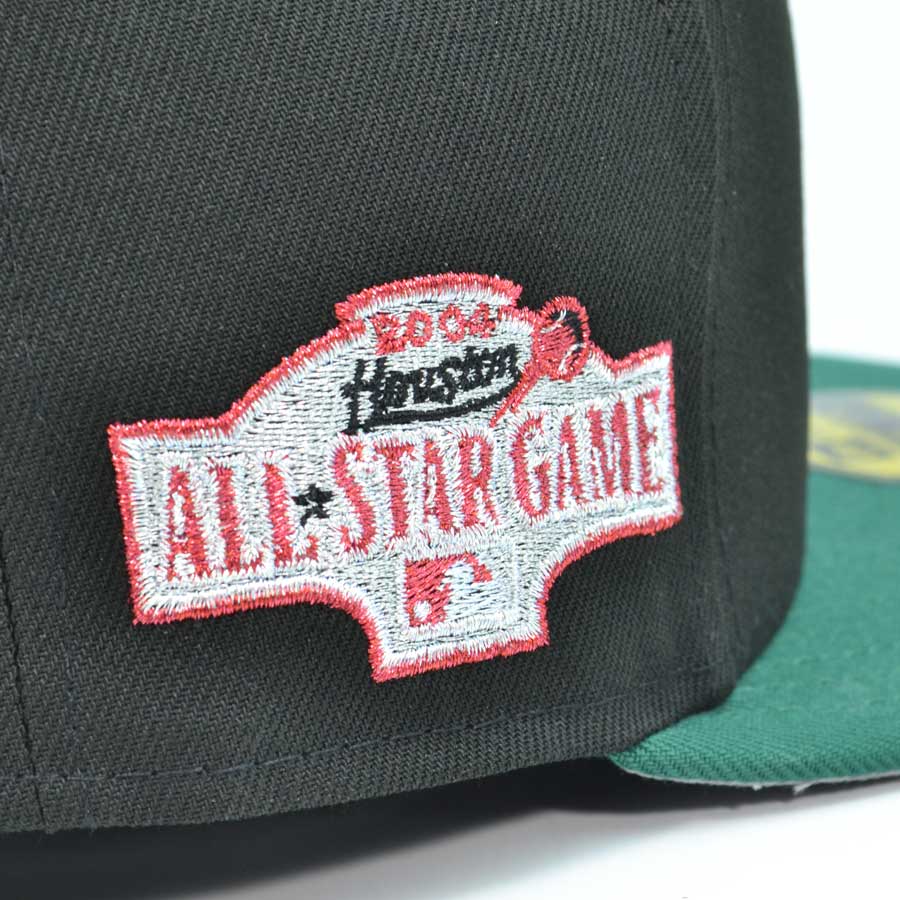 Houston Astros "04 CHAMPIONSHIP BELT" Exclusive New Era 59Fifty Fitted Hat - Black/Emerald