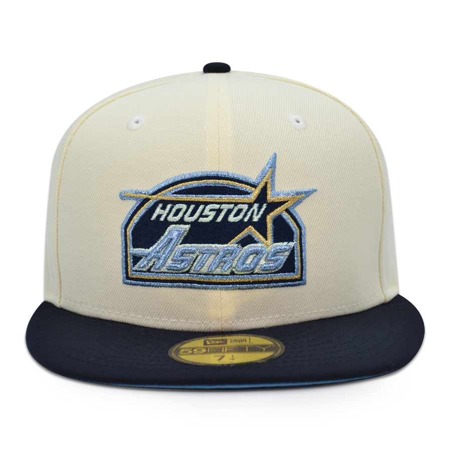 Houston Astros "Z RO" Exclusive New Era 59Fifty Fitted Hat - Chrome/Navy