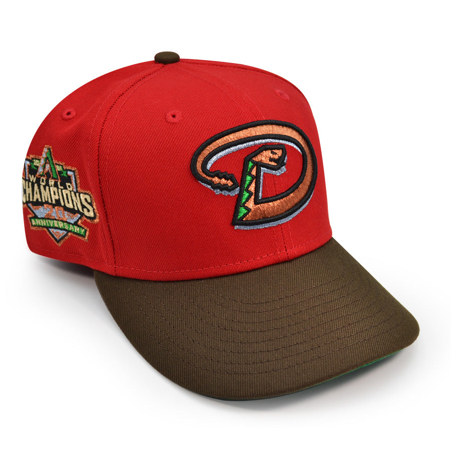 Arizona Diamondbacks 20th Anniversary Exclusive New Era 59Fifty Fitted Hat -Scarlet/Walnut