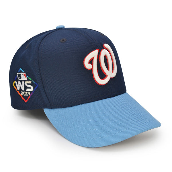Washington Nationals 2019 WORLD SERIES Exclusive New Era 59Fifty Fitted Hat - Navy/Sky