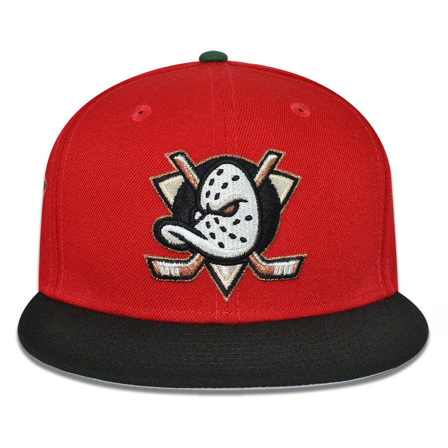 Anaheim Ducks "PAIN 101" Exclusive New Era 59Fifty Fitted Hat - Scarlet/Black