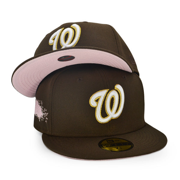 Washington Nationals CHERRY BLOSSOM Exclusive New Era 59Fifty Fitted Hat - Walnut