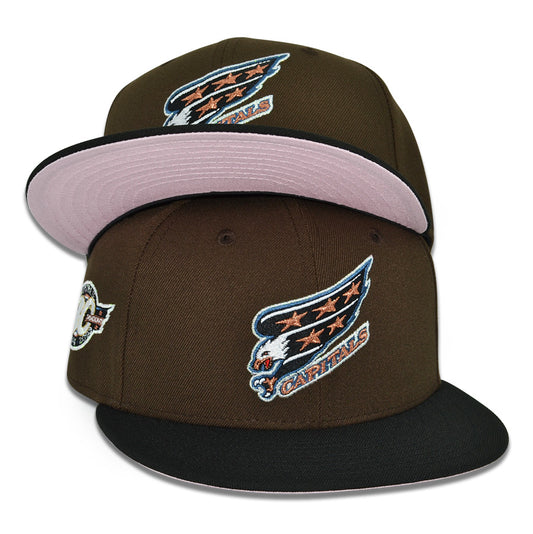 Washington Capitals "CHERRY BLOSSOM" Exclusive New Era 59Fifty Fitted Hat - Walnut/Black/Pinky UV