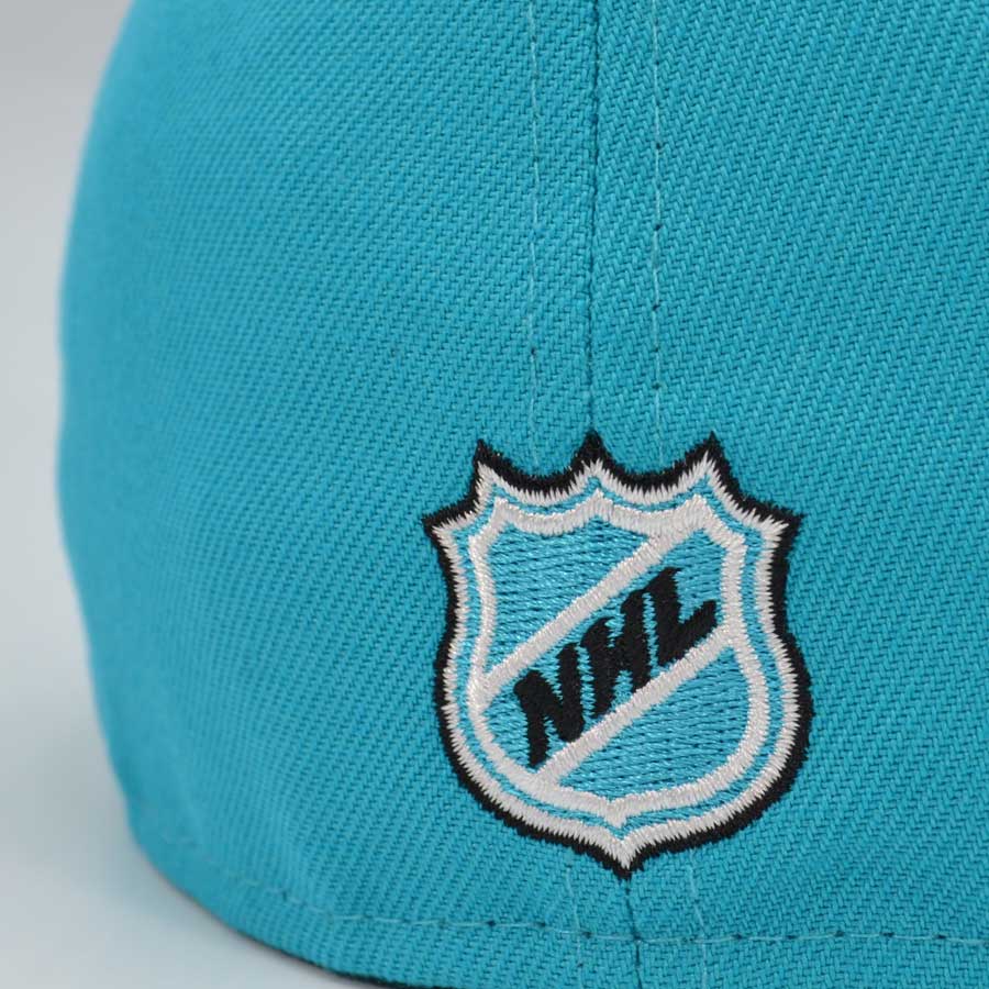 San Jose Shark "THE TANK" Exclusive New Era 59Fifty Fitted Hat - Teal/Black