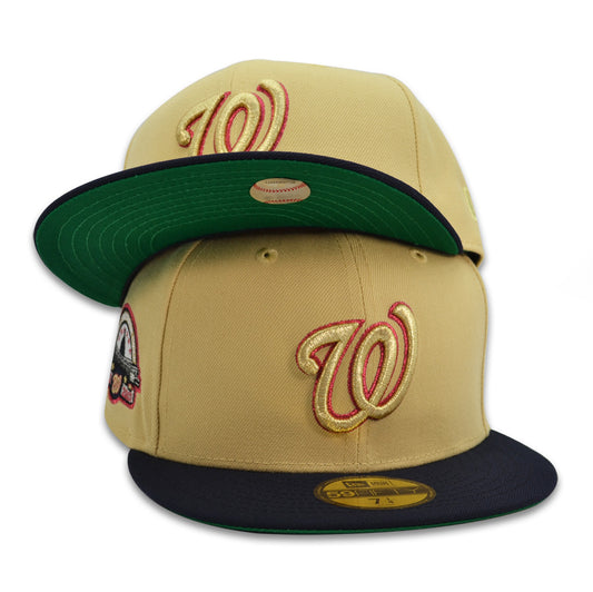 Washington Nationals 45 Years RFK Exclusive New Era 59Fifty Fitted Hat - Vegas Gold/Navy