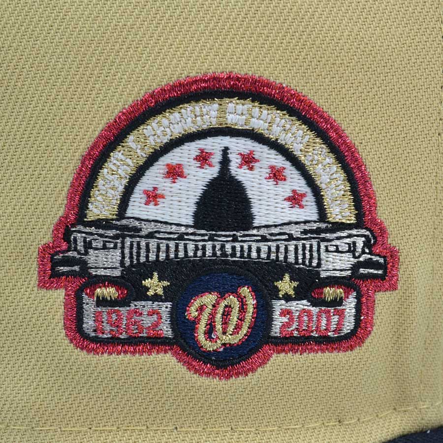 Washington Nationals 45 Years RFK Exclusive New Era 59Fifty Fitted Hat - Vegas Gold/Navy